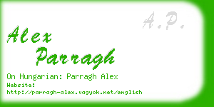 alex parragh business card